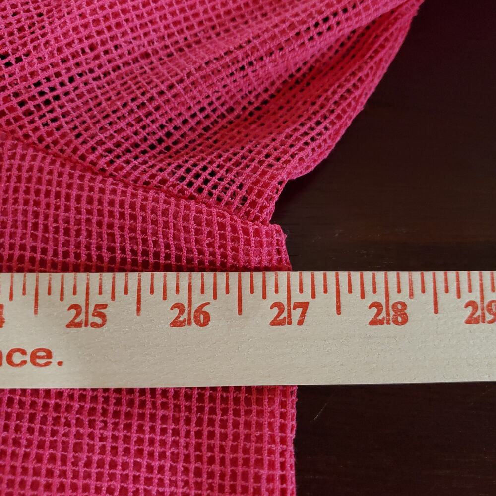 Joseph Ribkoff 1/4 Zip Mesh Overlay Top Plus Size 22 Hot Pink Roll Tab Sleeve - Picture 8 of 9
